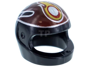 LEGO Minifig, Headgear Full-face Helmet with Flame Patter