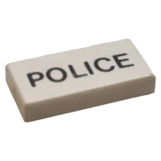 LEGO Piastrelle 1 x 2 con motivo "POLICE