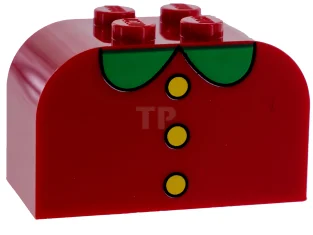 LEGO Brick, Modified 2 x 4 x 2 Double Curved Top…