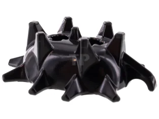 LEGO Minifig, Weapon Spiked Ball Half with 2 Axle Holes