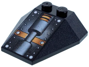 LEGO Wedge 4 x 4 Triple without Stud Notches with White…