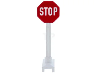 LEGO Verkeersbord achthoek met stopbordpatroon