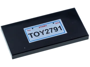 LEGO Tile 2 x 4 with License Plate 'TOY2791' Pattern