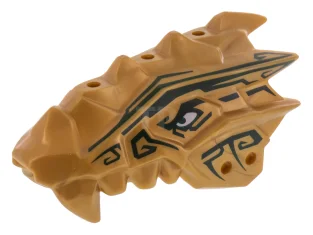 LEGO Dragon Head (Ninjago) Upper Jaw Spiny with Dark Green Stripes…
