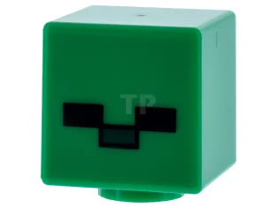 LEGO Minifig, Head Modified Cube with 2 Black Rectangles and 1…