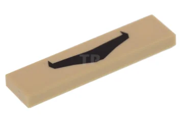 LEGO Tile 1 x 4 with Moustache Pattern