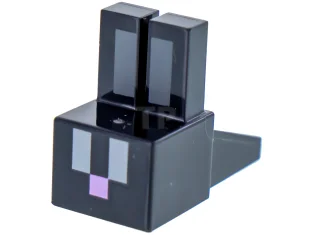 LEGO Testa di mattone con motivo di faccia di coniglio pixelata