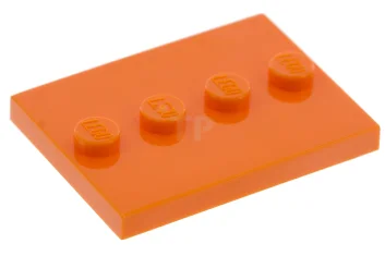 LEGO Tile, Modified 3 x 4 with 4 Studs in Center