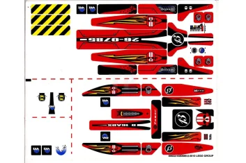 LEGO Sticker for Set 8863 - Sheet 1 