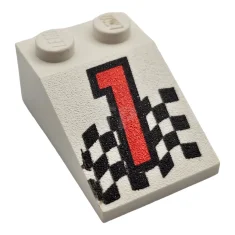 LEGO Slope 3 x 2 - 33° with '1' and Checkered…