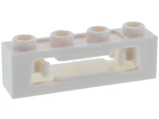 LEGO Brick, Modified 1 x 4 with Inside Clips (Disk Shooter)