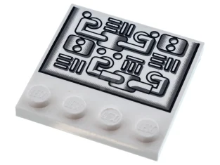 LEGO Fliese 4 x 4 mit Noppen auf der Kante mit…