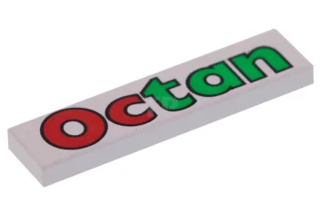 LEGO Tile 1 x 4 with Octan Pattern