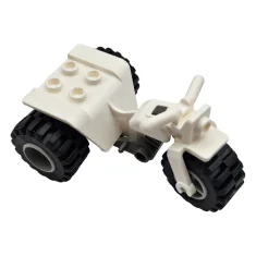 LEGO Tricycle Complete Assembly with Dark Gray Chassis & White Wheels