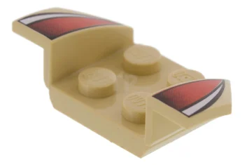 LEGO Vehicle, Mudguard 2 x 4 with Flared Wings and Stripes…