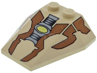 LEGO Wig 4 x 4 Driedubbel zonder noppen met bruine panelen,…