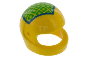 LEGO Minifig, Headgear Full-face Helmet with Ferrari Pattern (F. Massa)