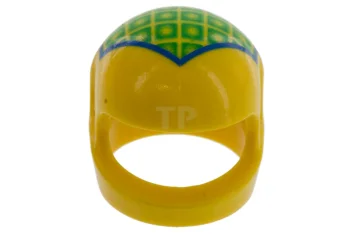 LEGO Minifig, Headgear Full-face Helmet with Ferrari Pattern (F. Massa)