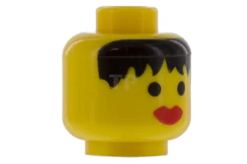 LEGO Head Minifig with Messy Hair Pattern