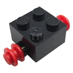 LEGO Ladrillo, Modificado 2 x 2 con Ruedas Rojo para Llanta…