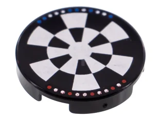 LEGO Tile, Round 2 x 2 with Dejarik Hologameboard Pattern