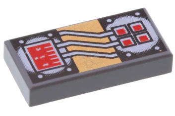 LEGO Piastrelle 1 x 2 con schema di circuito