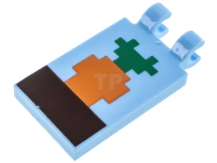 LEGO Carreau, modifié 2 x 3 avec 2 clips avec motif…