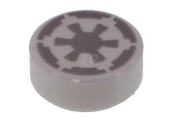 LEGO Tile 1 x 1 Round with SW Light Imperial Pattern