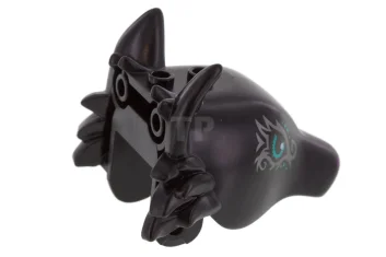 LEGO Testa di volpe con occhi turchesi scuri, volute d'argento e…