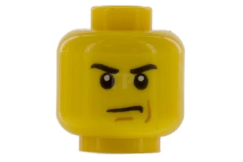 LEGO Head Minifig with Angry Eyebrows Pattern