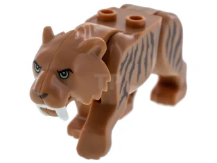 LEGO Cat, Large (Saber-Toothed Tiger) with Light Yellow Eyes, Long Teeth…