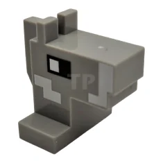 LEGO Platte, modifiziert 1 x 2 mit Würfelpferdekopf mit verpixeltem Wangen-…