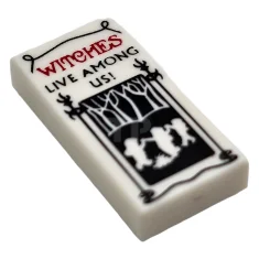 LEGO Tile 1 x 2 with 'Witches Live Among Us!' Flyer…
