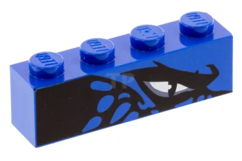 LEGO Brick 1 x 4 with Dragon Eye Right Pattern