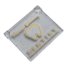 LEGO Glass 4 x 3 with 'DENTIST'