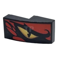 LEGO Slope 2 x 1 Curved with Dragon Eye Pattern -…