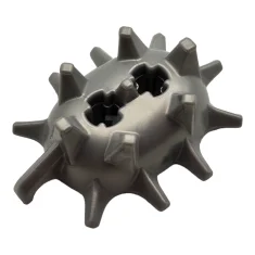 LEGO Minifig, Weapon Spiked Ball Half with 2 Axle Holes