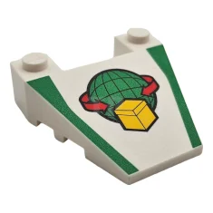 LEGO Wig 4 x 4 Taps toelopend met noppen met cargopatroon