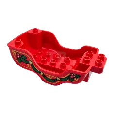 LEGO Duplo Horse Carriage Base with Green Ribbon Pattern
