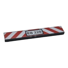 LEGO Tile 1 x 6 with License Plate and Danger Stripes…