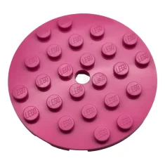 LEGO Platte, rund 6 x 6 mit Loch