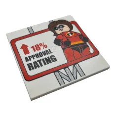 LEGO Tile 6 x 6 with Bottom Tubes with Mrs. Incredible,…