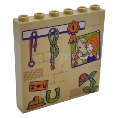 LEGO Paneel 1 x 6 x 5 mit stabilem Wandmuster