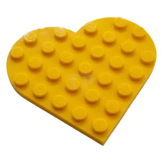 LEGO Plaque, ronde 6 x 6 cœur