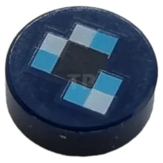 LEGO Tile 1 x 1 Round with Pixelated Pattern (Ender Pearl)