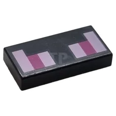 LEGO Tile 1 x 2 with Pixelated Dragon Eyes Pattern