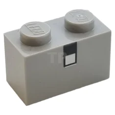 LEGO Brick 1 x 2 with Eye Pattern