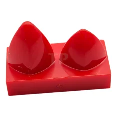 LEGO Tile, Modified 1 x 2 with 2 Teeth Vertical