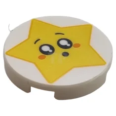 LEGO Tile 2 x 2 Round with Bottom O and Star…