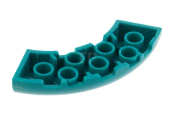 LEGO Dakpan 5 x 5 ronde hoek met streeppatroon